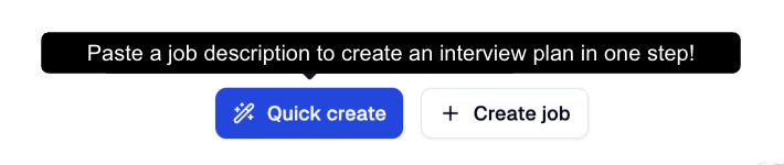 Paste a job description to create an interview plan in one step!